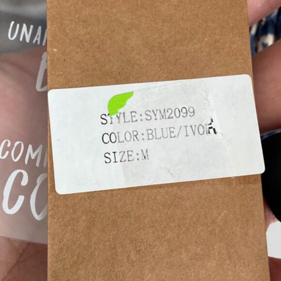 NWT Malibu Bum Blue & Cream Printed Crop Top & Maxi Skirt Two Piece Set - Picture 10 of 15